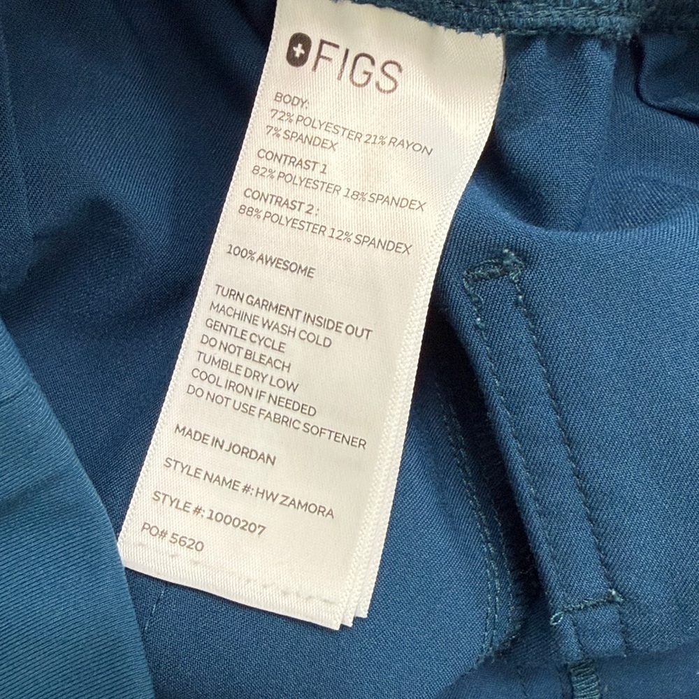 Figs High Waisted Zamora Jogger Limited Edition Alp Blue (Size XS) - Picture 8 of 9